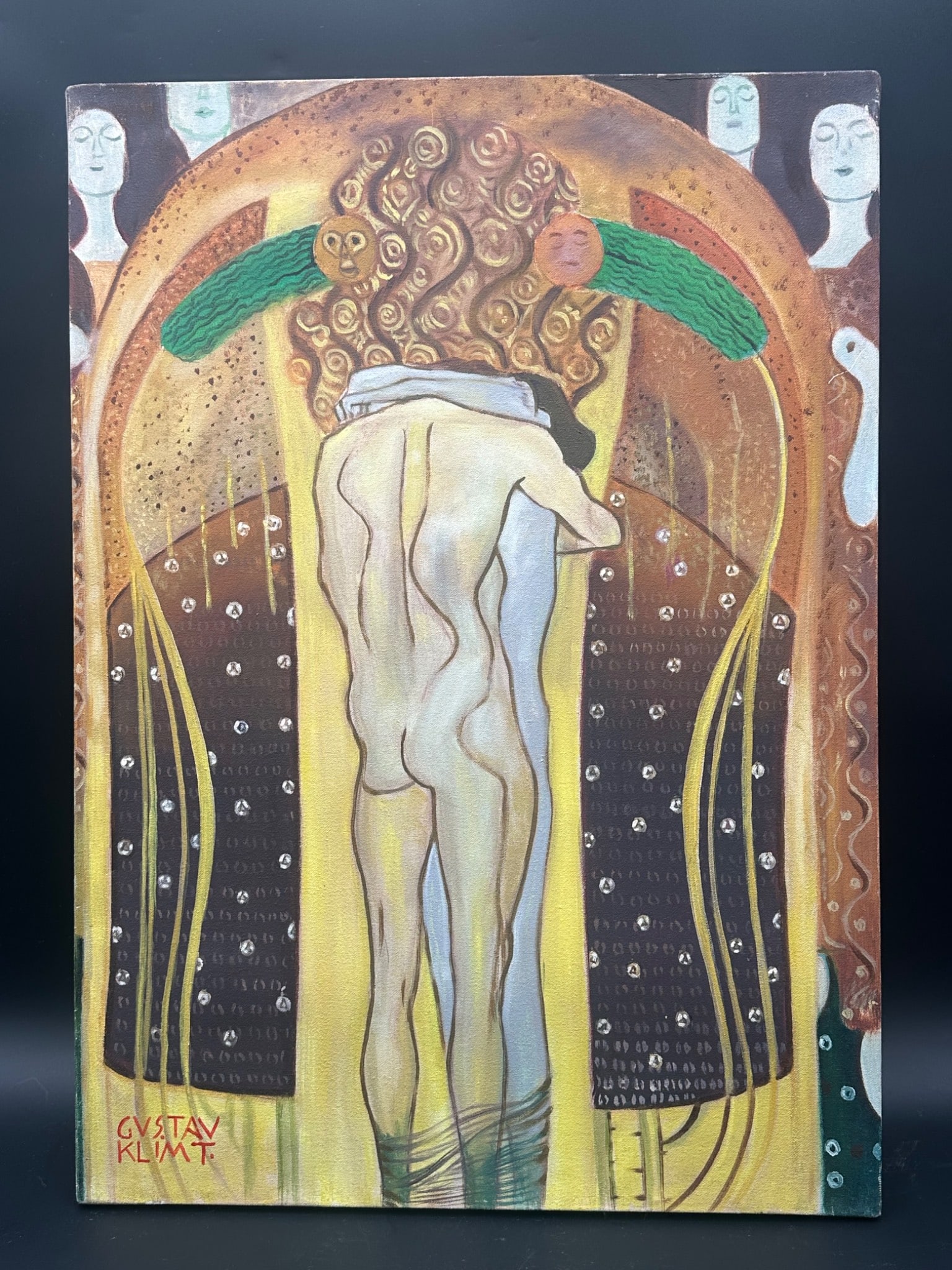 Gustav Klimt "The Kiss of The Whole World" Oil on Canvas, 1902 (1 of 16)