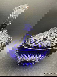 Nachtmann Bleikristall Blue Cut to Clear Bowl