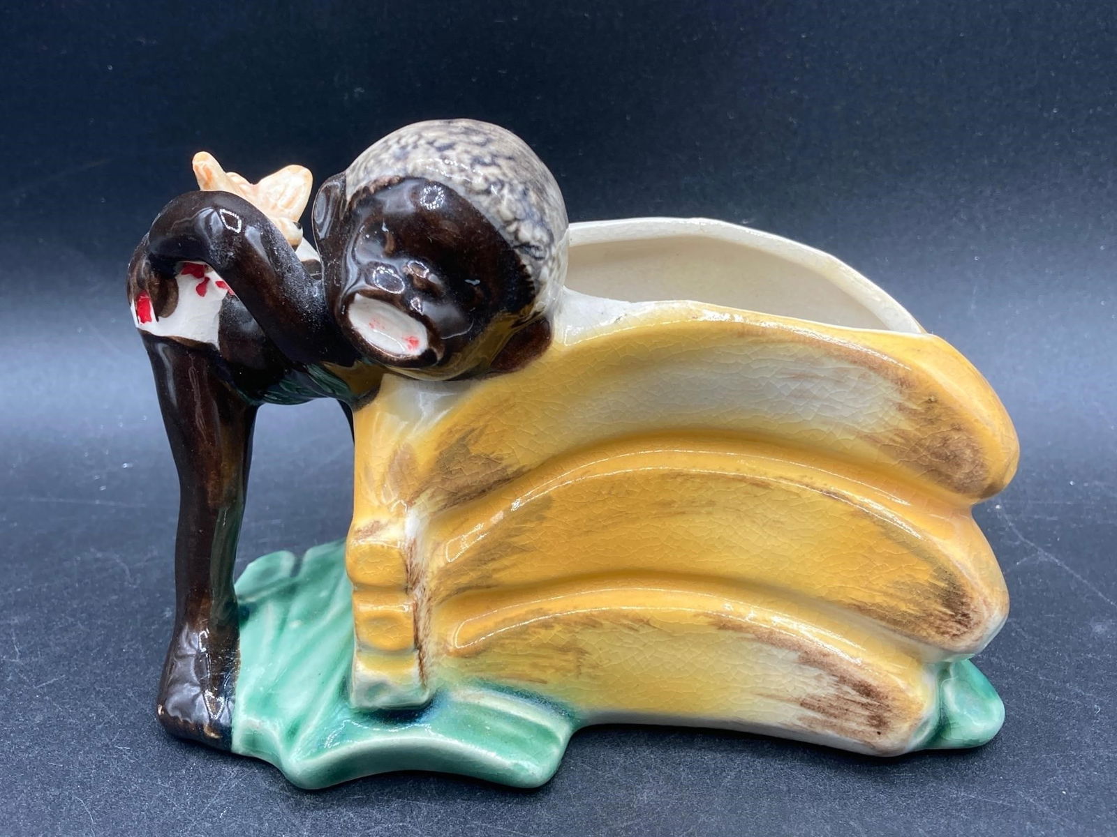 Vintage Black Americana Porcelain Planter (1 of 7)