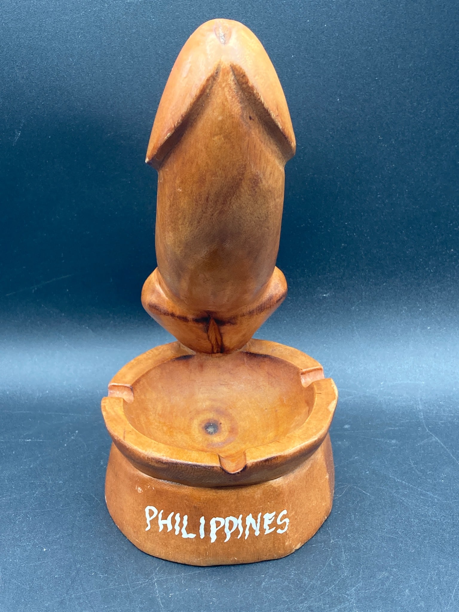 Philippines Wooden Phallic Ashtray (1 of 6)