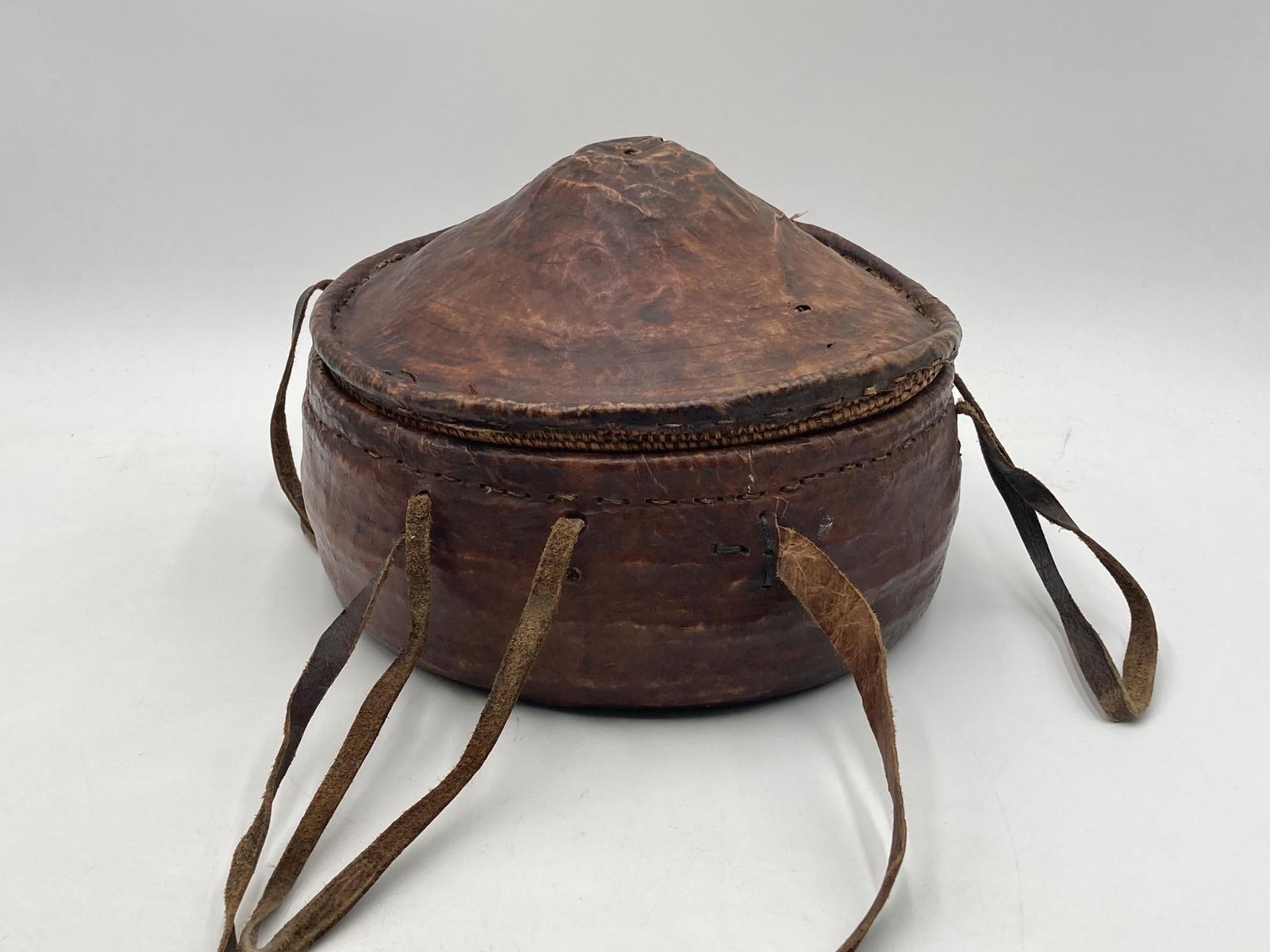 Ethiopian Agelgel Leather Food Basket (1 of 8)
