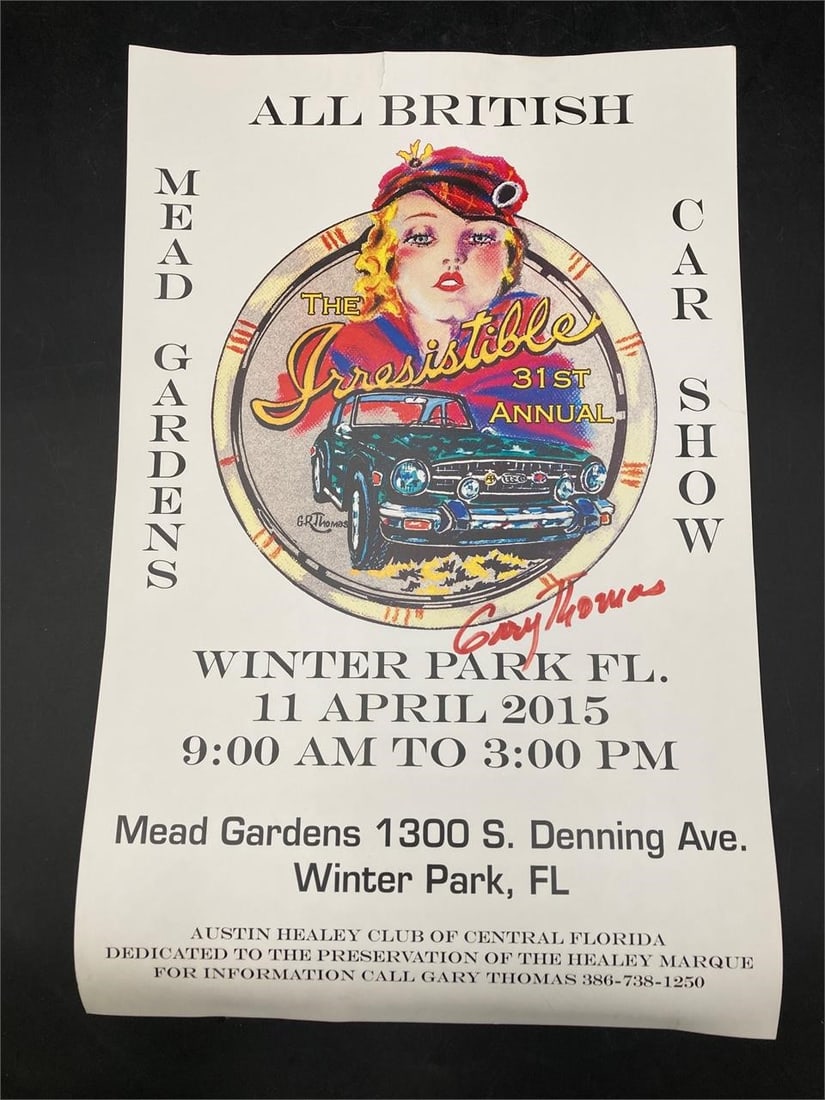 Gary Thomas Signed British Car Show Poster (1 of 6)