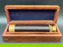 Vintage Brass Telescope With Wood Case