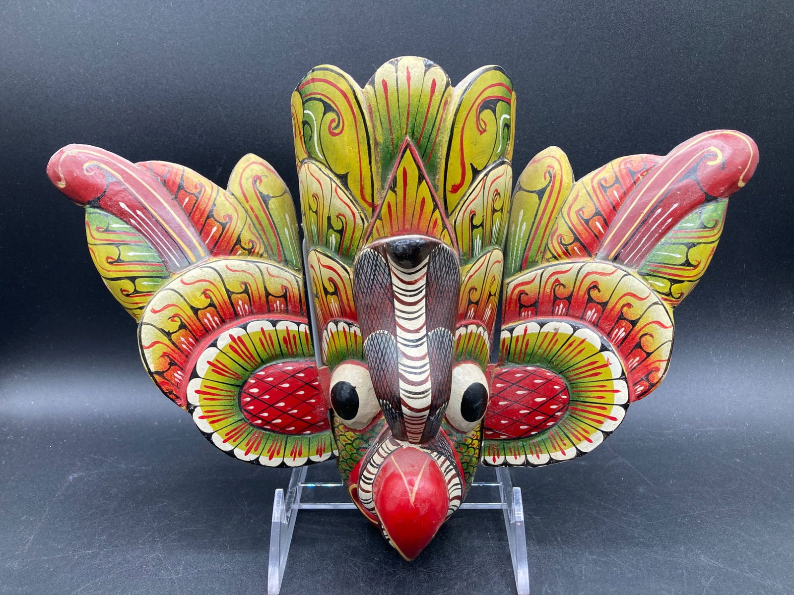 Traditional Sri Lanka Bird King Mask Wall Art (1 of 7)