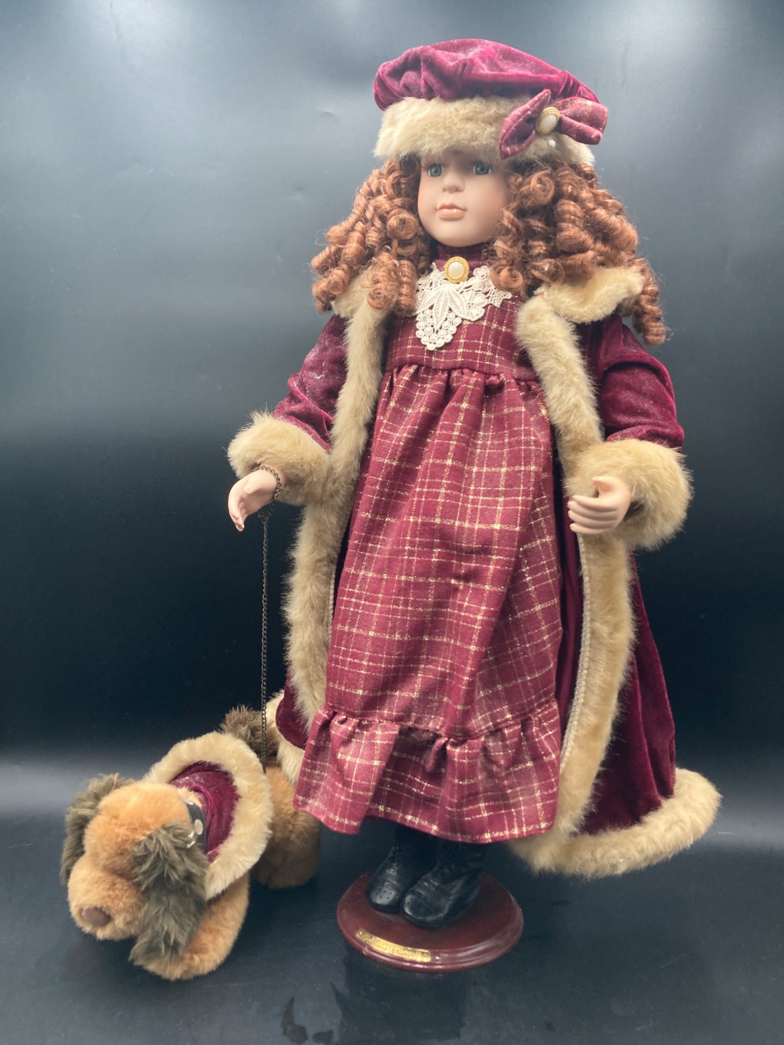 Collector's Choice 30" Porcelain Doll And Plush Dog (1 of 10)
