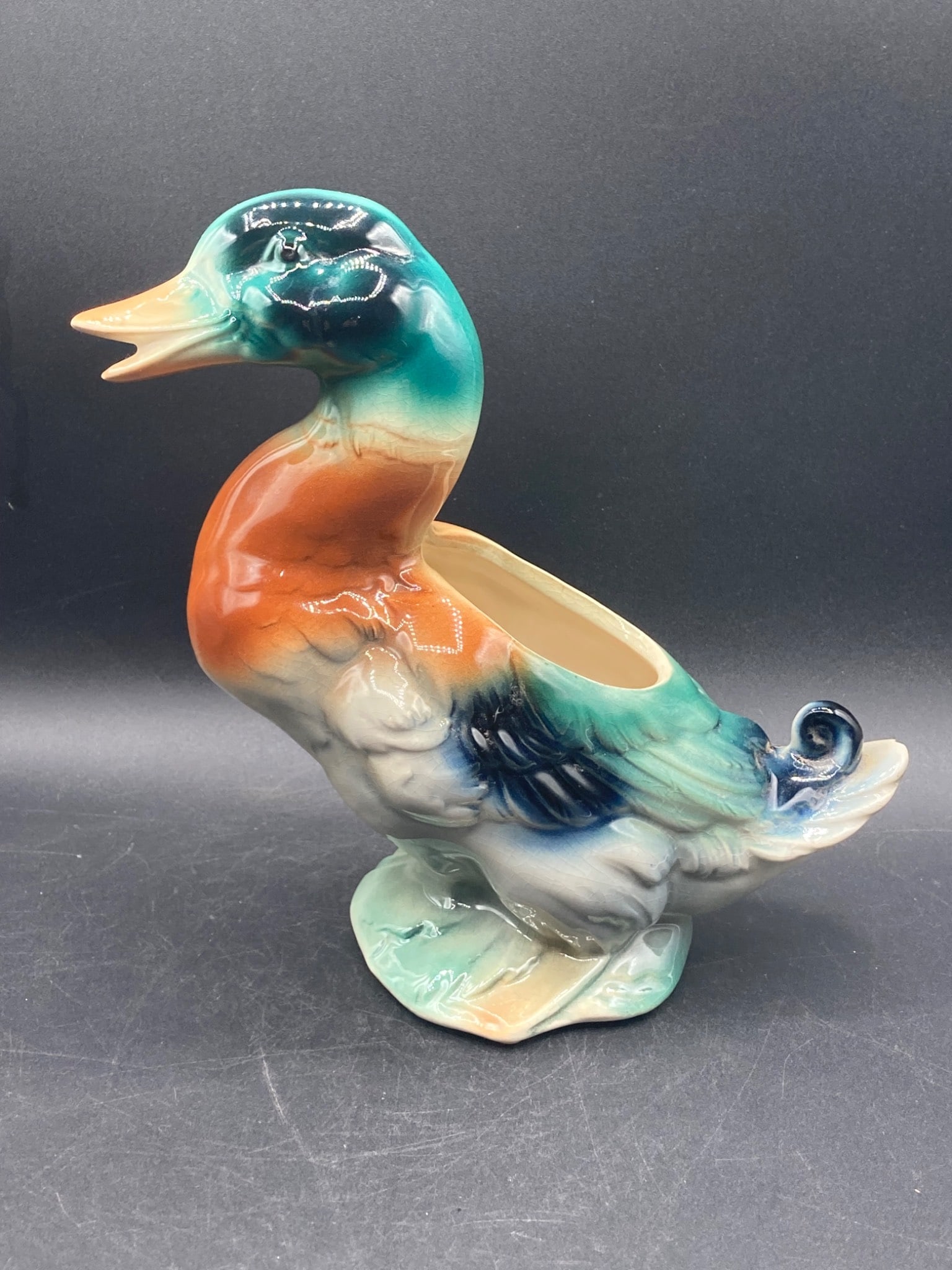 Royal Copley Mallard Duck Ceramic Planter Figurine (1 of 8)