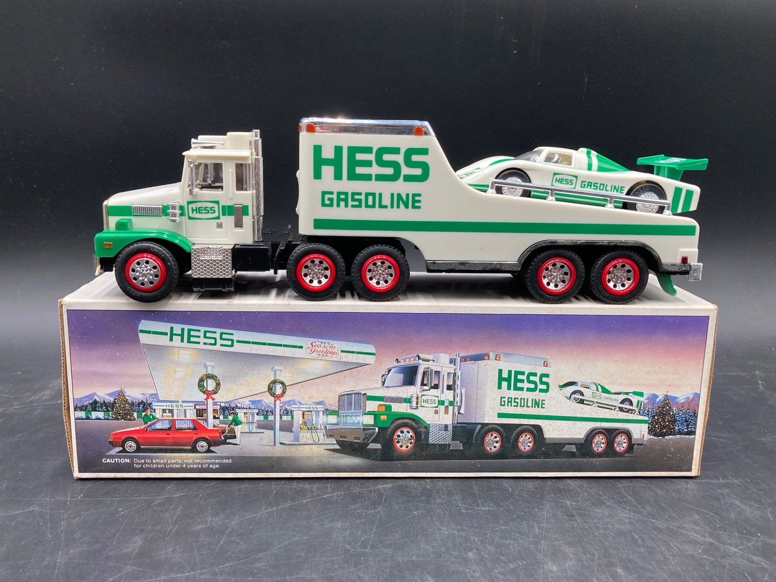 1988 Hess Toy Truck with Racers (1 of 8)