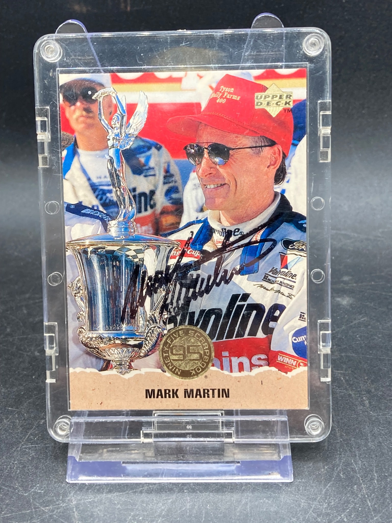 Signed Mark Martin 1995 Upper Deck Racing Trading Card (1 of 5)