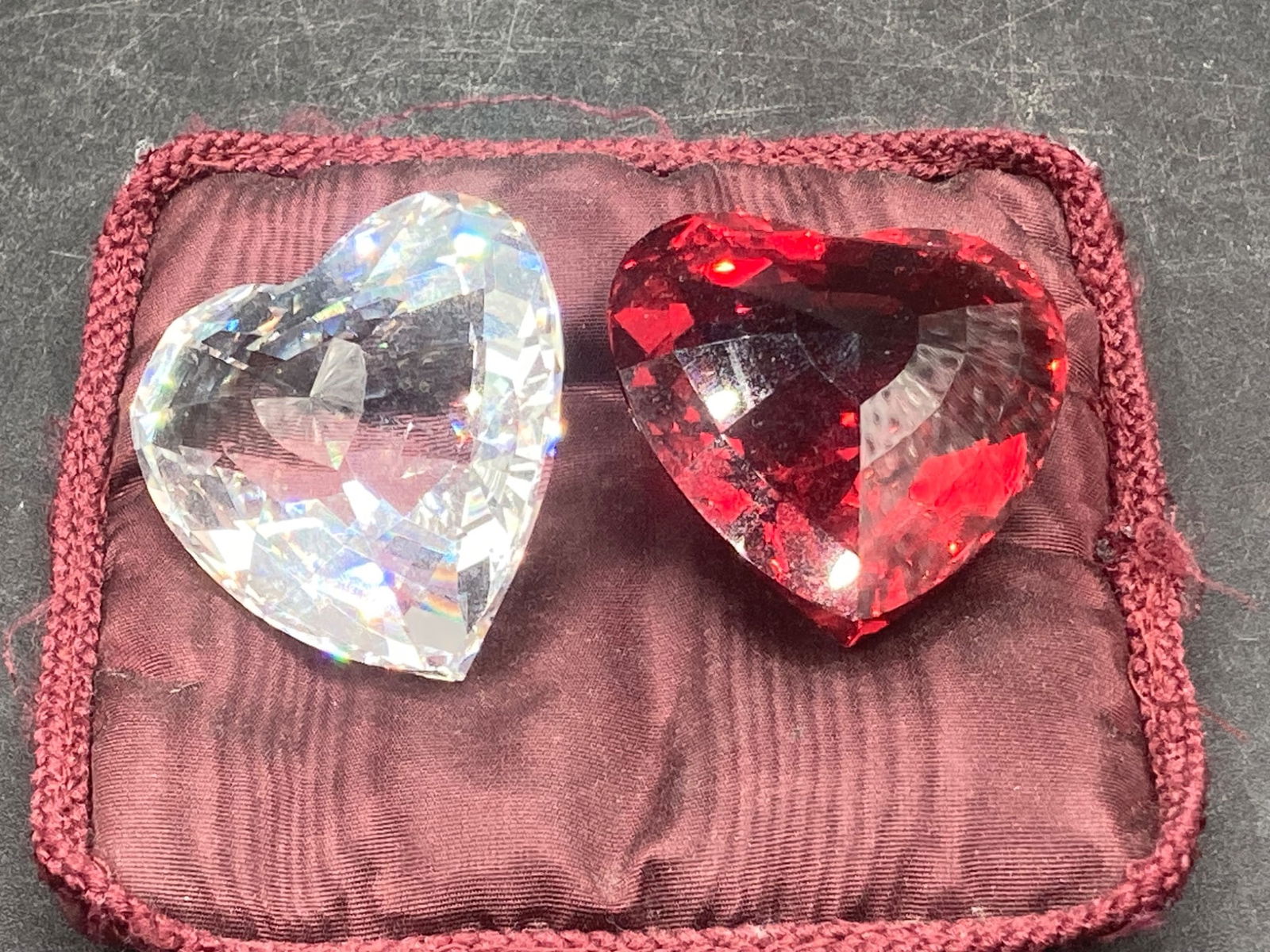 Swarovski Clear & Red Crystal Heart Set (1 of 7)