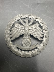 1943 WWII German Meisterschtz Shooting Prize Badge with Pinback