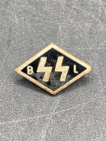 Flemish Allgemeine SS Financial Supporter Pin with Clutch Back