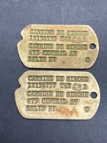 WWII United States Army Dog Tags "? Carmine De Simone