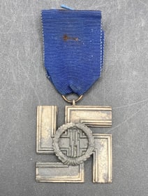 WWII German SS 12 Years Service Medal with Ribbon