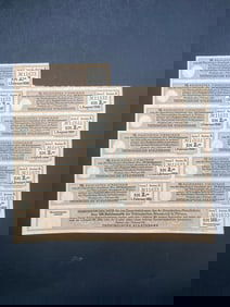 1940s German Treasury Bond Coupons Thüringische Staatsbank