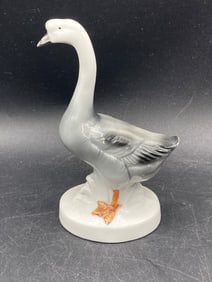 German Porcelain Goose Figurine