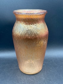 Carnival Glass Marigold Tree Bark Vase