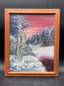 Winter Landscape Oil Painting