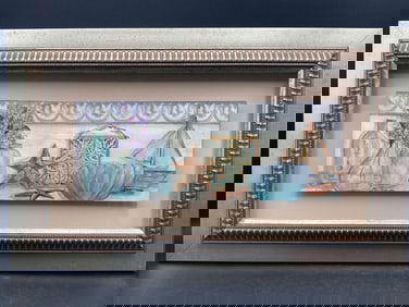 Coastal Themed Wall Art With Silver-Tone Frame