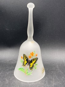 Viking Glass Butterfly Bell with Frosted Finish