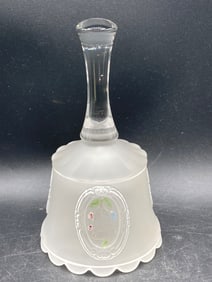 Frosted Glass Floral Pattern Bell