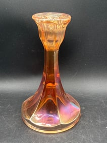 Carnival Glass Marigold Candle Holder