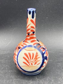 Japanese Imari Porcelain Miniature Vase with Floral Motifs
