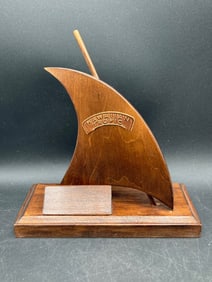 Hawaiian Tropic Wooden Sail Boat Award Base