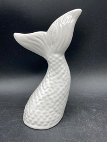 Porcelain Whale Tail Figurine