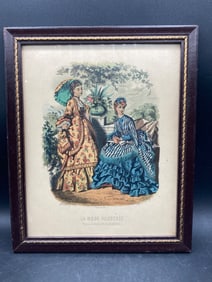 Antique La Mode Illustree French Fashion Print