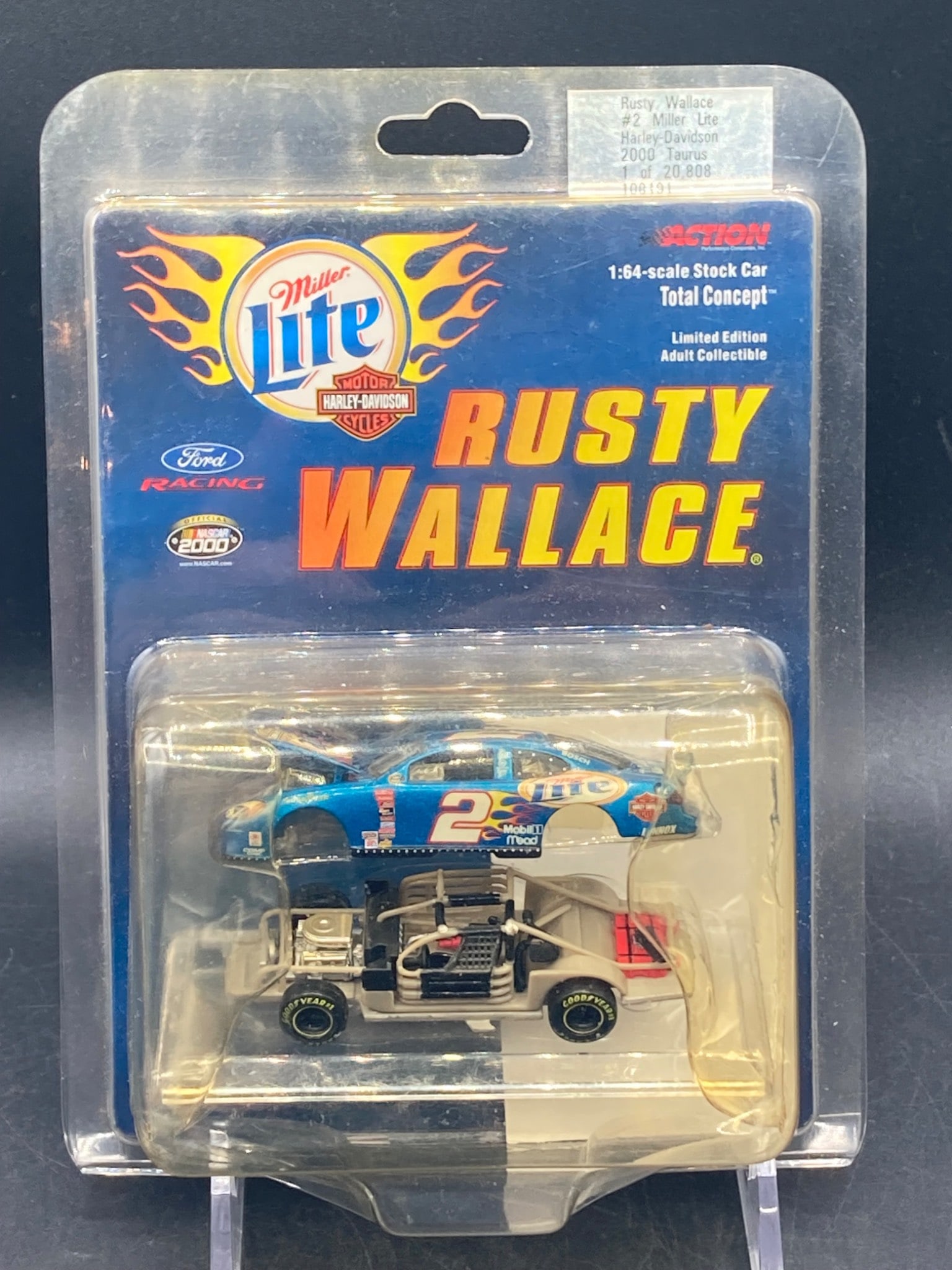 Rusty Wallace #2 Miller Lite Harley-Davidson 2000 Taurus 1:64 Scale Model (1 of 6)