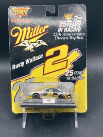 1:64 Rusty Wallace Miller 25th Anniversary Diecast Replica Car, Race Day Edition