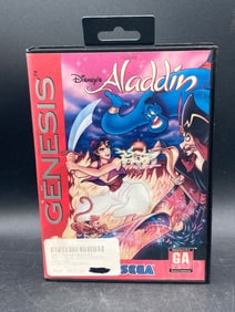 Disney’s Aladdin Sega Genesis Game with Case and Manual