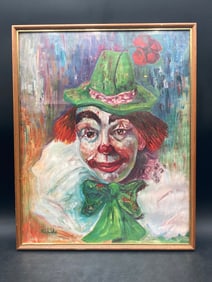Vintage Clown Print by Michele, Framed