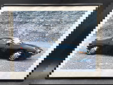 Vintage 1985 Porsche 928 Poster Print, Framed