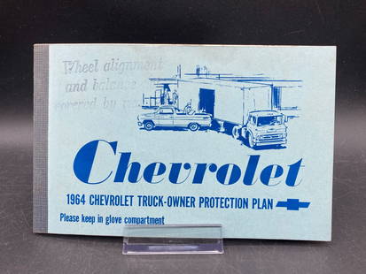 1964 Chevrolet Truck-Owner Protection Plan Manual: Original 1964 Chevrolet Truck-Owner Protection Plan manual, includes warranty information, service adjustment details, and usage instructions. Contains sections such as 'New Vehicle Warranty' and warr