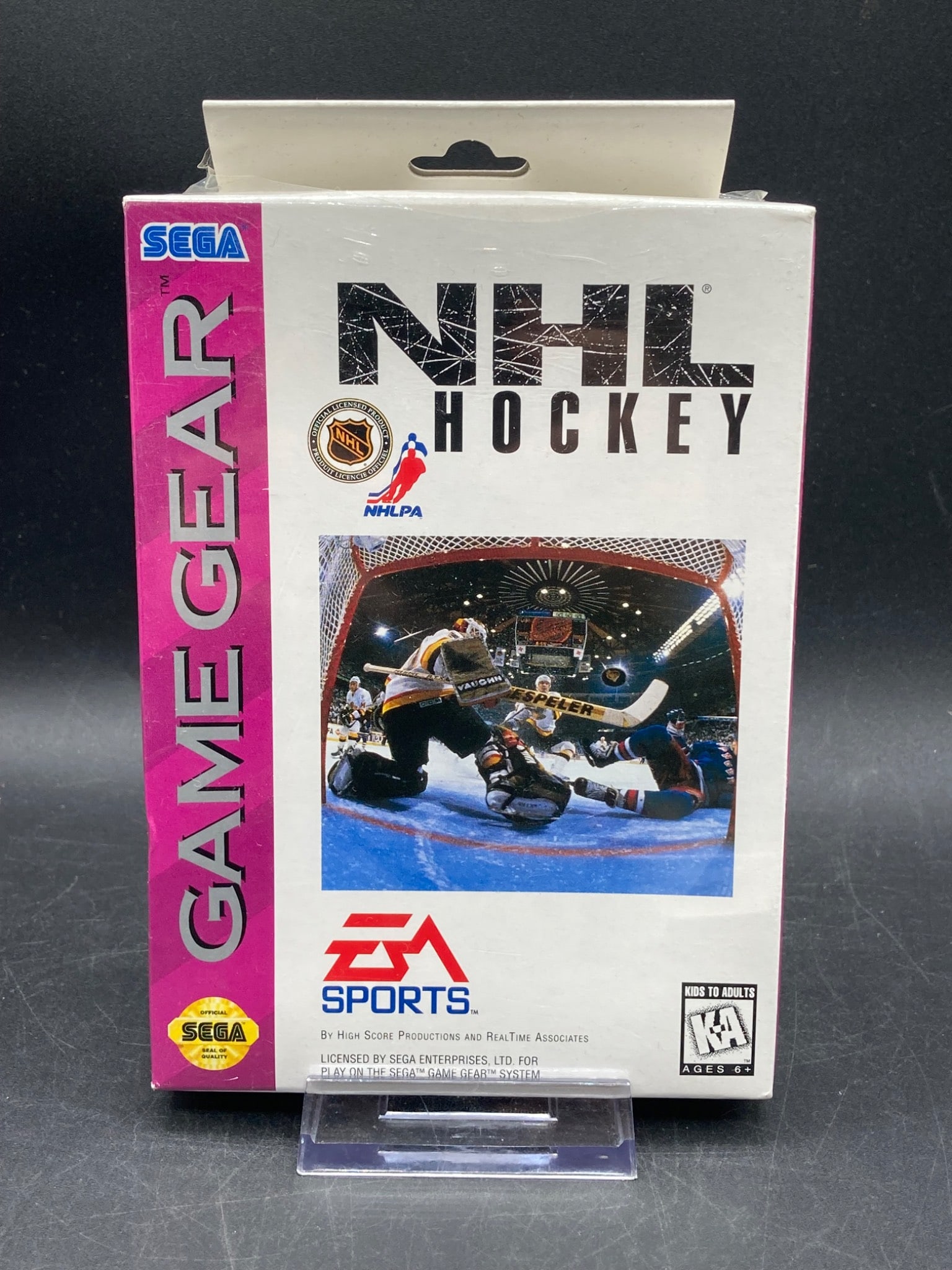 Rare NHL Hockey For Sega Game Gear, Factory Sealed: This listing is for a factory-sealed copy of NHL Hockey for the Sega Game Gear. Published by EA Sports, this item is complete with its original retail packaging, including shrink wrap. The game is com