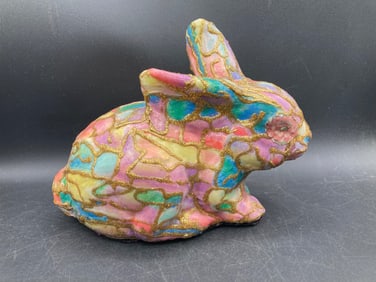 Decoupage Bunny Figure