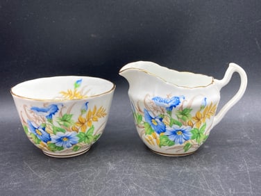 Windsor Bone China Creamer and Sugar Bowl Set