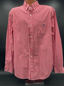 Vineyard Vines Classic Fit Tucker Shirt, Red Gingham, Size XL