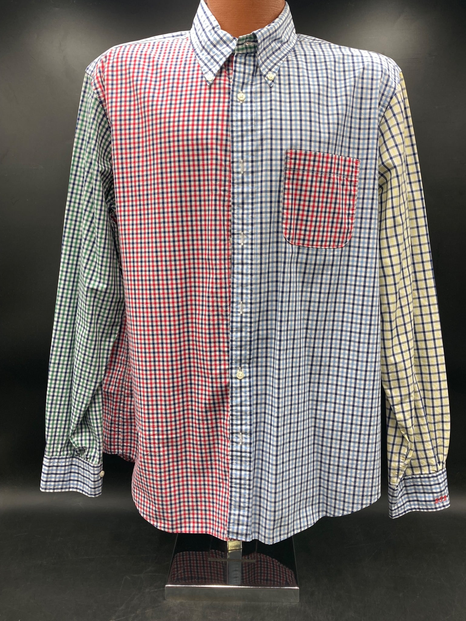 Brooks Brothers Checkered Button-Up Shirt, Size L (1 of 6)