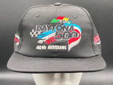 NASCAR Daytona 500 40th Annual Snapback Hat by Ashley Sewn Products, Made in USA