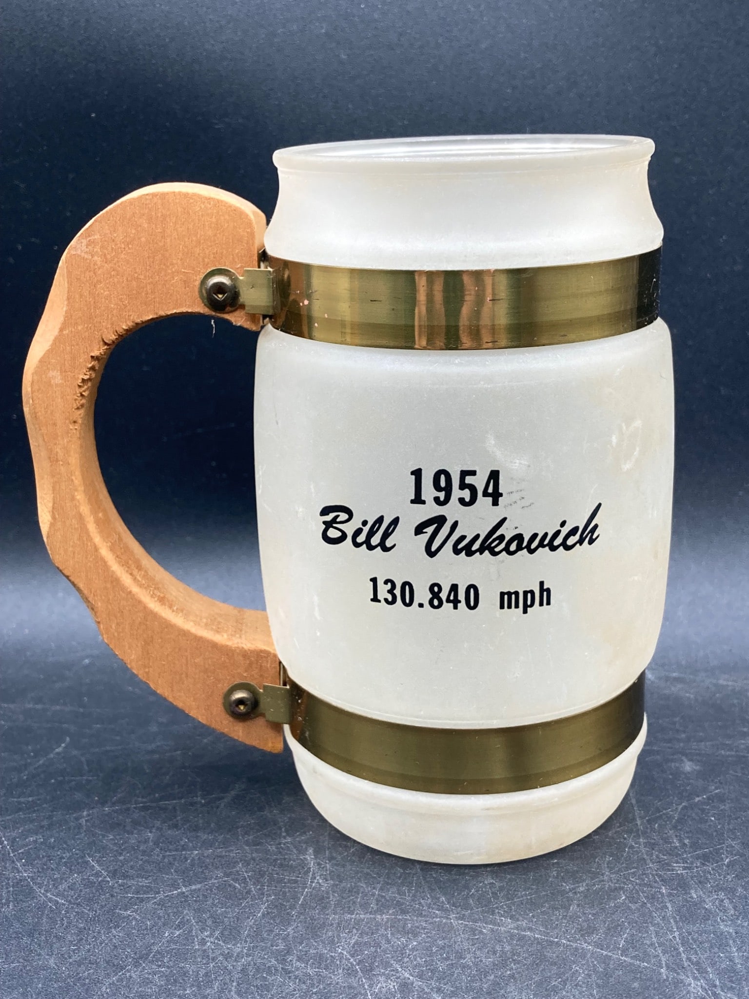 Siesta Ware 1954 Indy 500 Winner Bill Vukovich Mug with Wooden Handle (1 of 5)