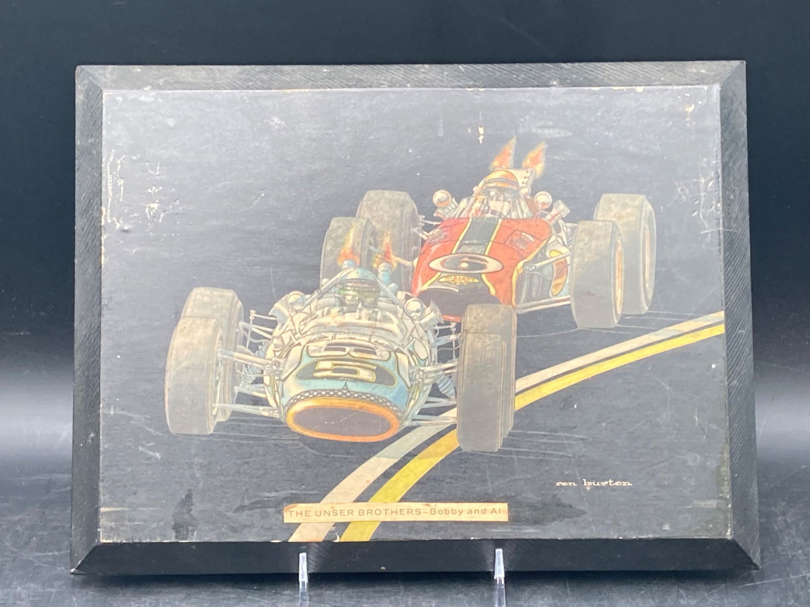 Ron Burton Bobby & Al Unser Racing Print On Wood (1 of 8)