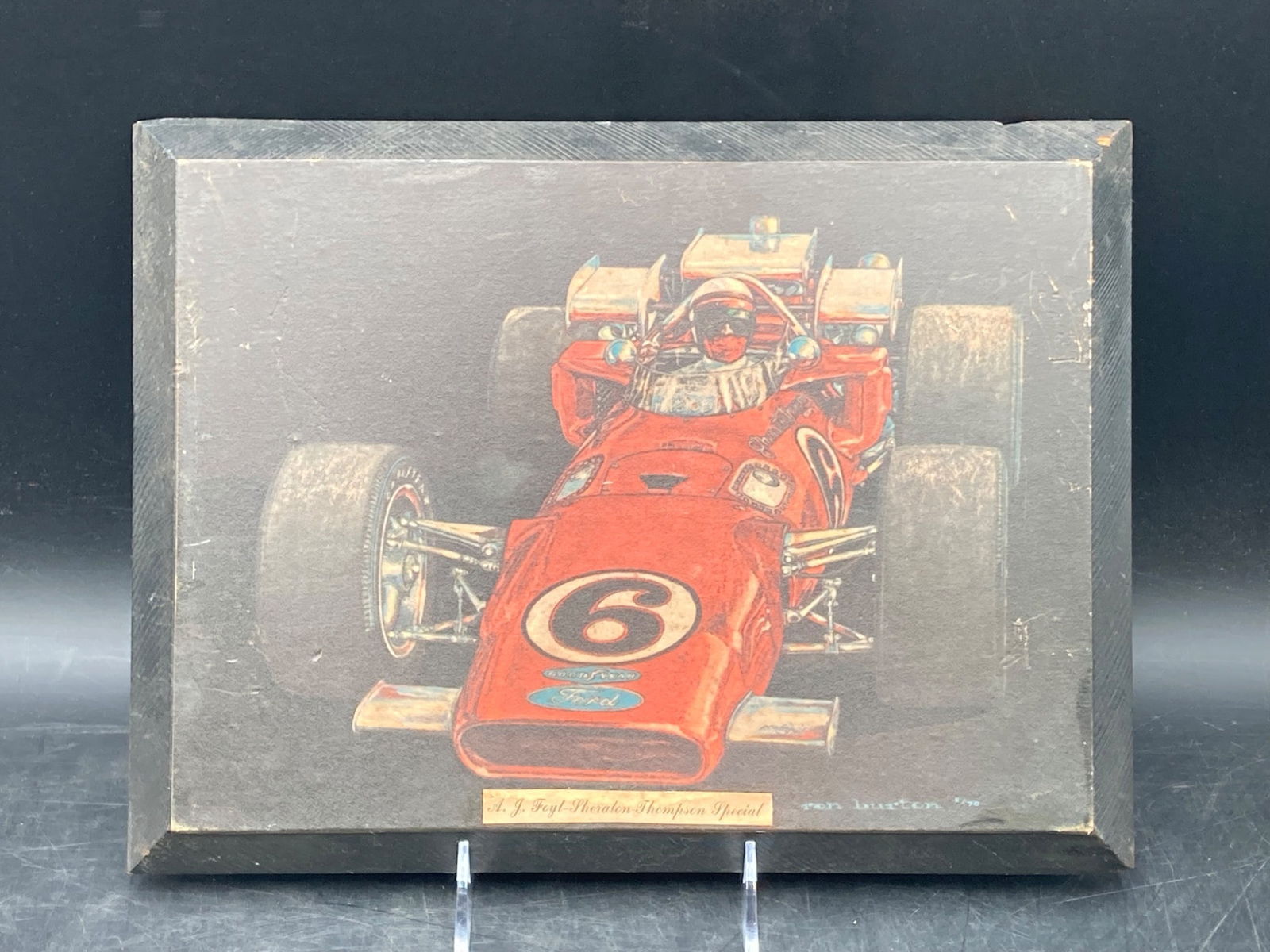 Ron Burton AJ Foyt Racing Print On Wood (1 of 8)