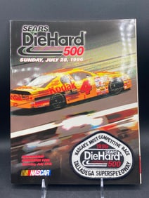 1996 NASCAR Talladega Sears DieHard 500 Program and Commemorative Patch