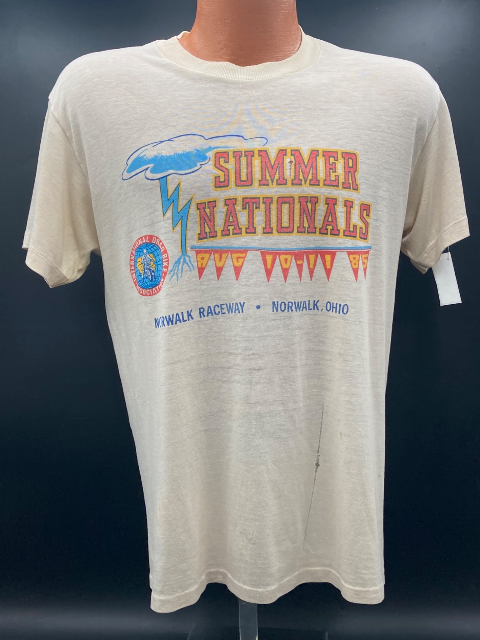 Vintage 1985 Norwalk Raceway Summer Nationals Racing Shirt (1 of 7)