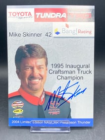 NASCAR Mike Skinner Signed 1995 Craftsman Truck Series Postcard