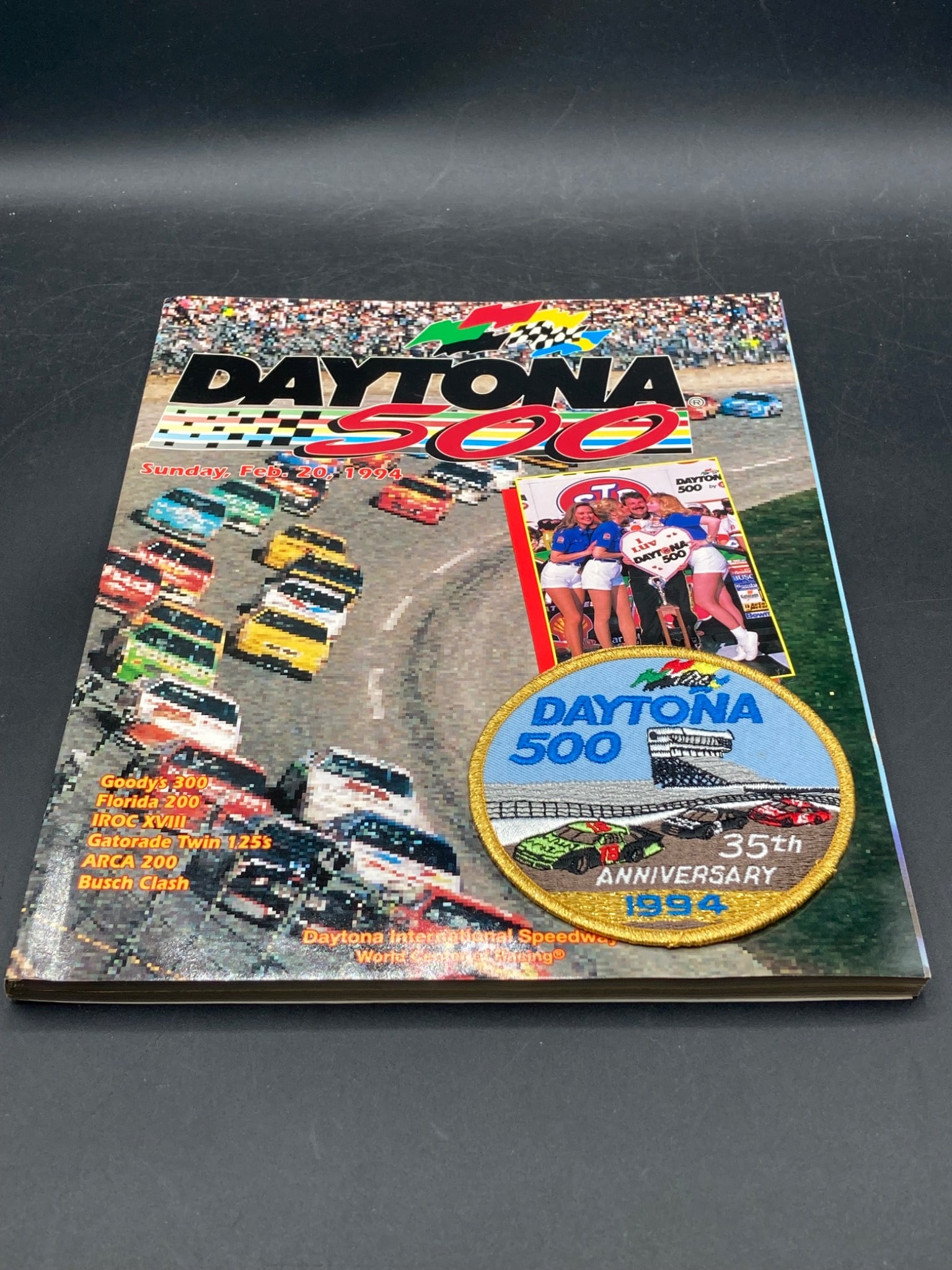 NASCAR 1994 Daytona 500 Race Program W/ 35th Anniversary Patch (1 of 8)