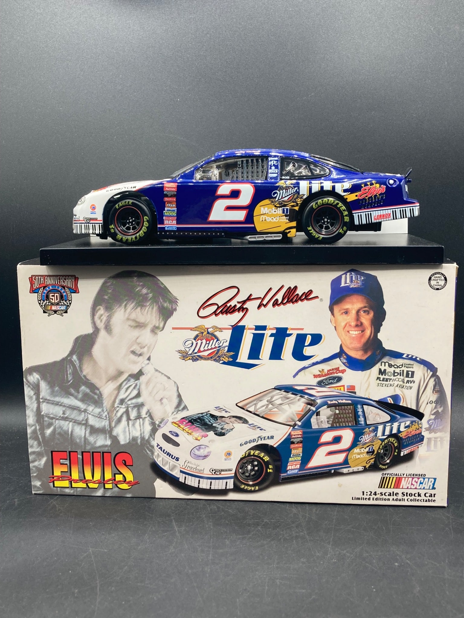 Action Racing 1/24 Rusty Wallace Elvis Presley Edition NASCAR Diecast (1 of 8)