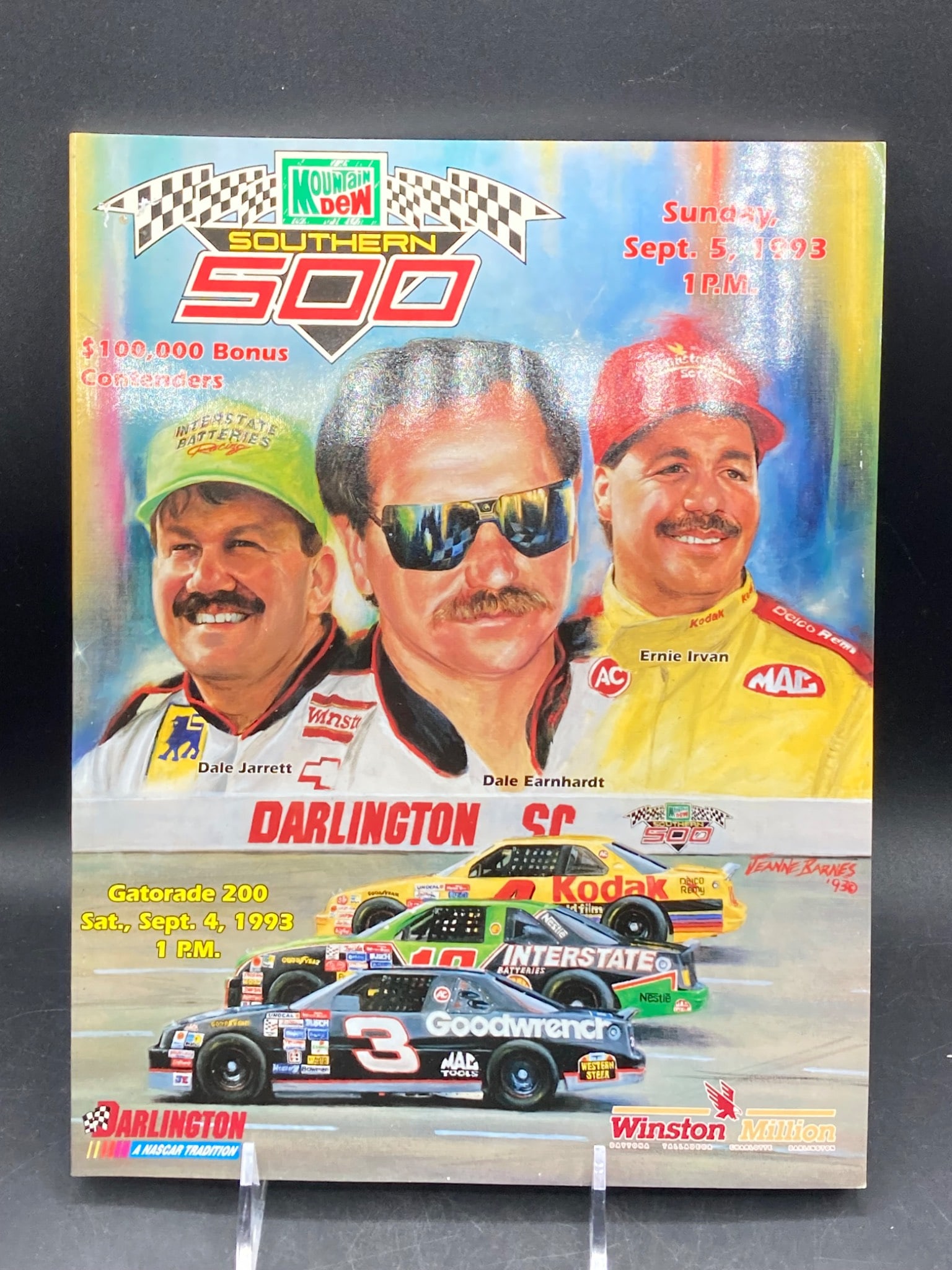 1993 Mountain Dew Southern 500 NASCAR Race Program – Darlington Speedway (1 of 7)